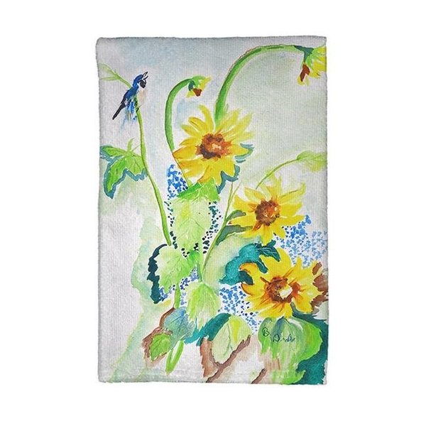 Betsy Drake Betsy Drake KT1049 Sunflower & Bird Kitchen Towel KT1049